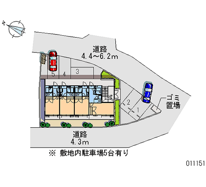 レオパレス古城 月極駐車場