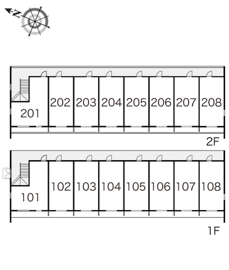 レオパレスグリーン・フィールド 間取配置図