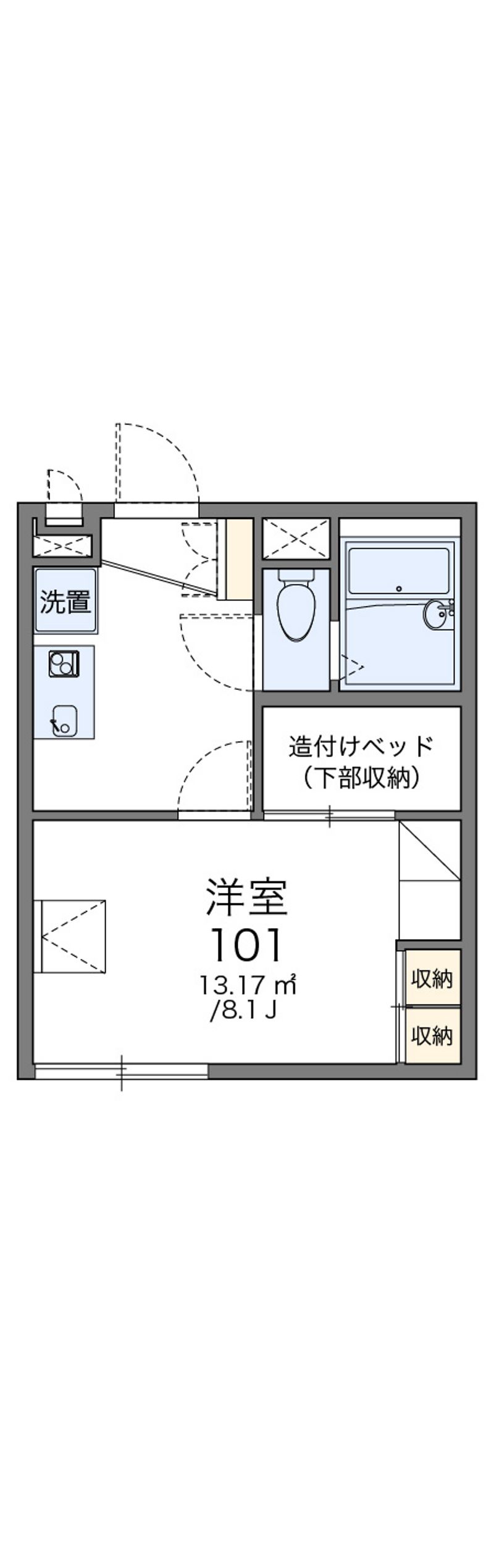 レオパレスＦＵＫＵＳＨＩＭＡ 間取図