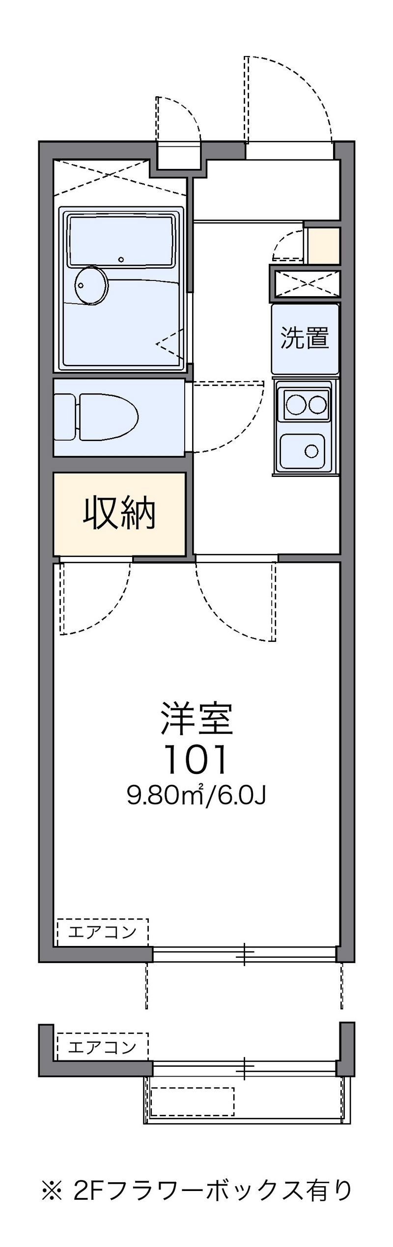 レオパレスサニーコートアカシＡ 間取図
