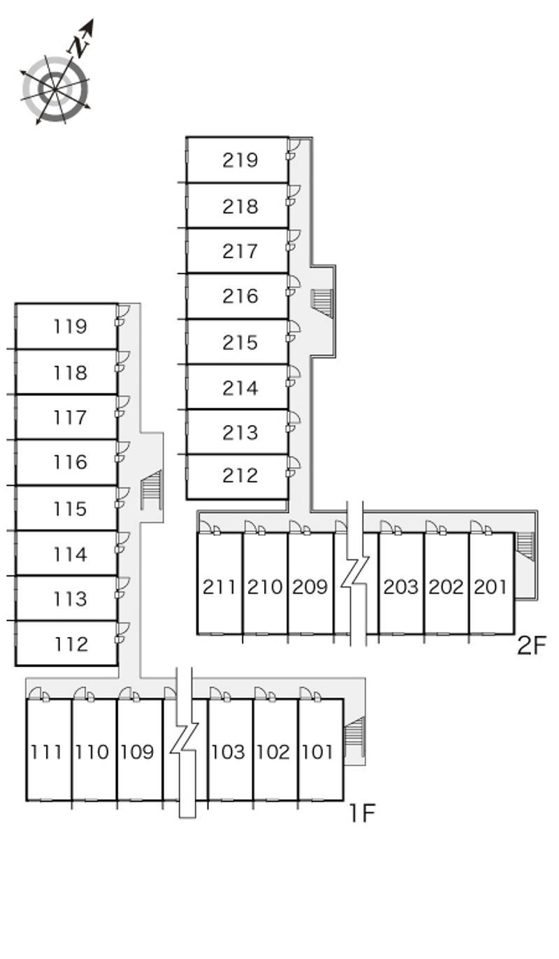 レオパレス三　城 間取配置図