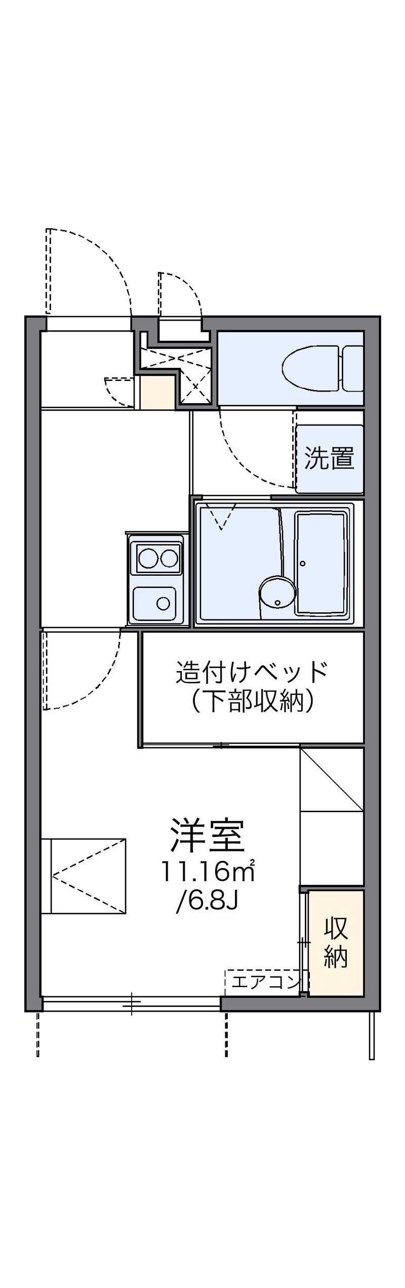 レオパレス嵯峨野 間取図