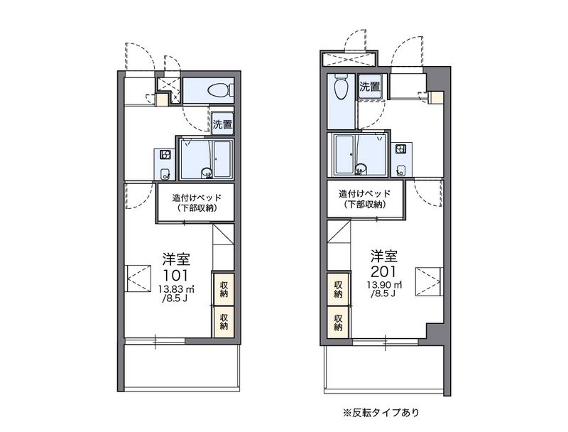 レオパレスＭＩＹＡＳＨＩＲＯ 間取図