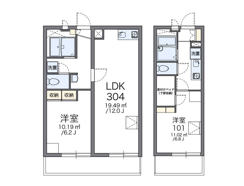 レオパレスレークイエ 間取図
