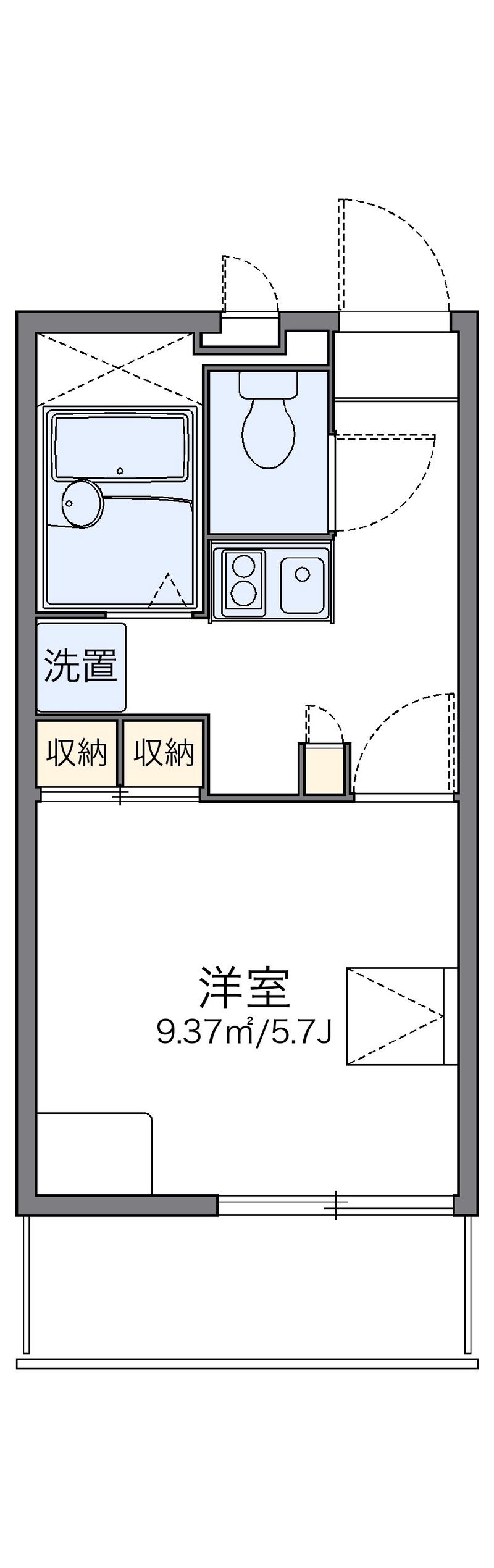 レオパレスエルザ１ 間取図