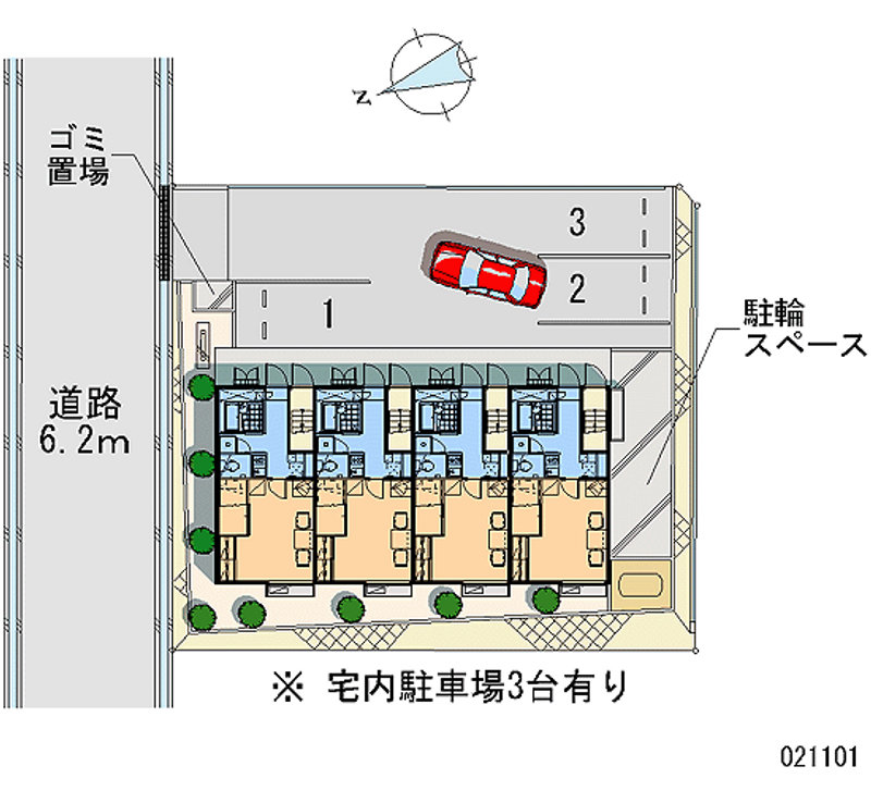 レオパレスエクレール 月極駐車場