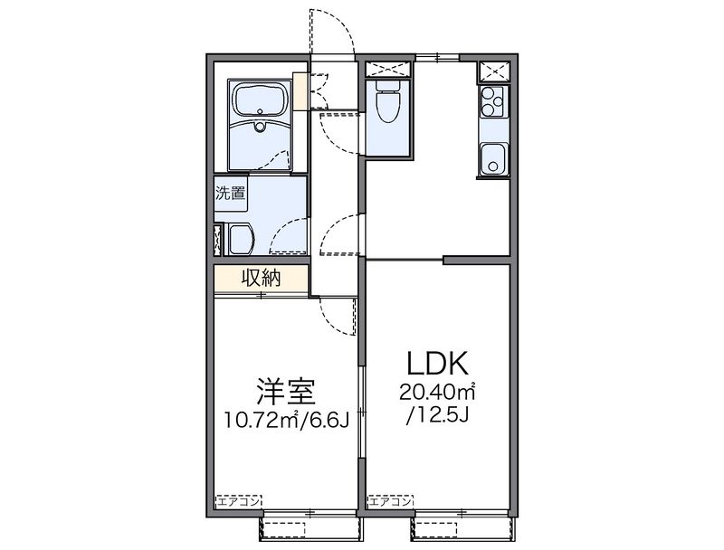 レオパレスシャルマン上 間取図