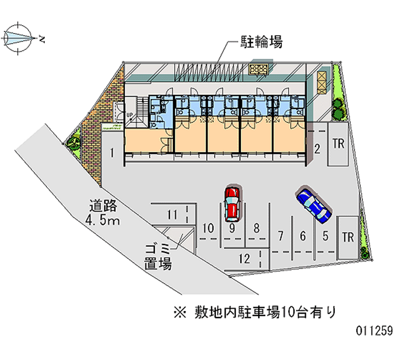 レオパレス二上 月極駐車場