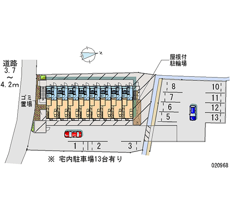 レオパレスルーチェ勝賀 月極駐車場