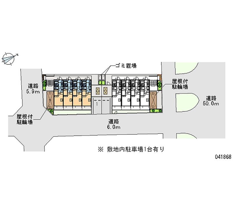 レオパレス鳴尾Ｂ 区画図
