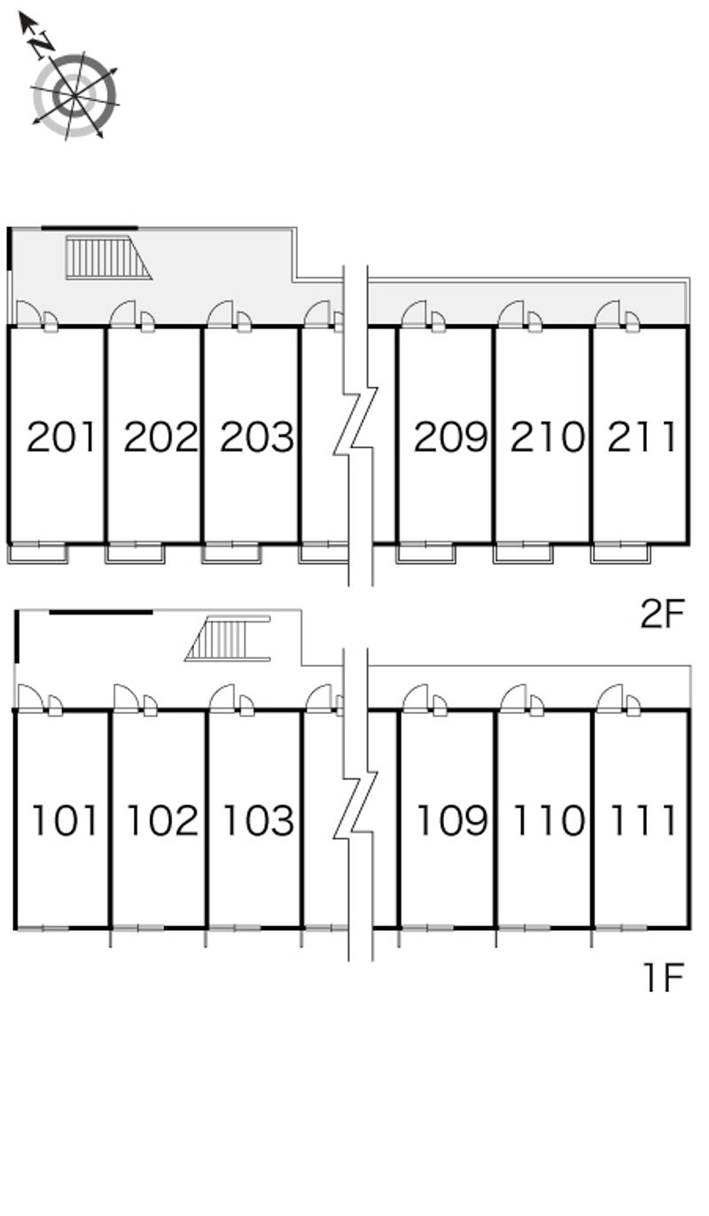 レオパレスポワール 間取り配置図