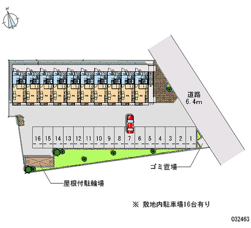 レオパレスビエント多度名 月極駐車場