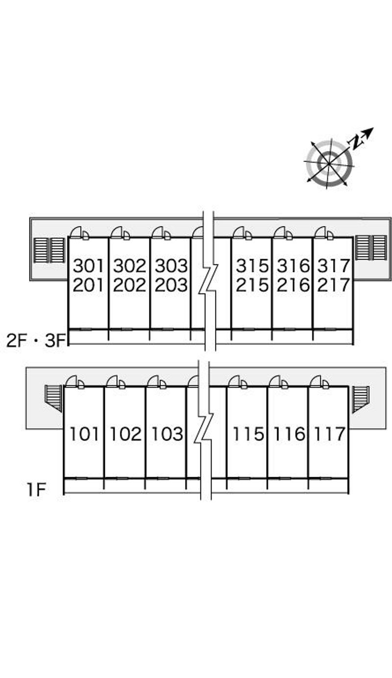 レオパレスケイスピリット百合鴎 間取配置図
