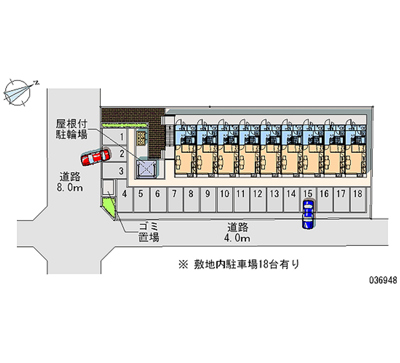 レオパレス花園 月極駐車場