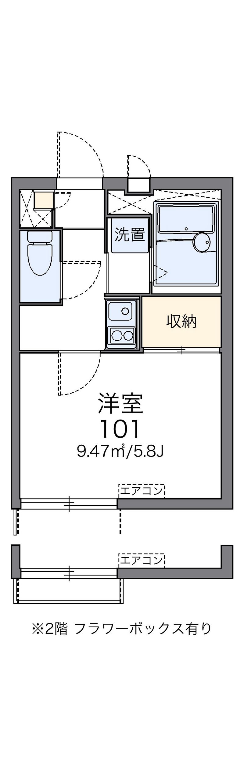 レオパレスフリューゲル 間取図