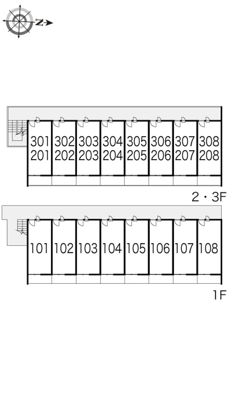 レオパレスＭ’ｓ　ｉｎｎⅡ 間取配置図