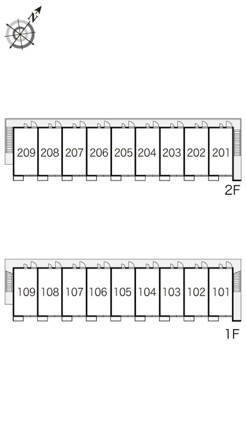 レオパレスオーチャード 間取配置図