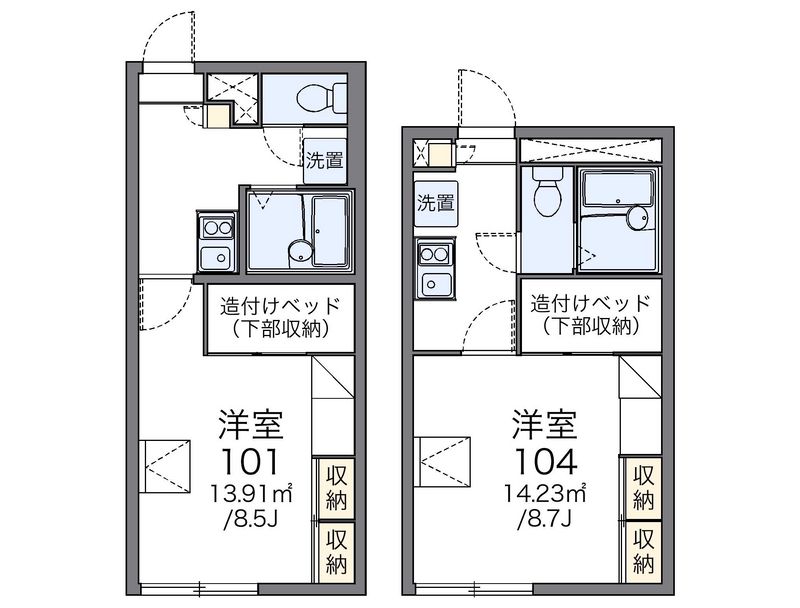 レオパレススカイミュー 間取図