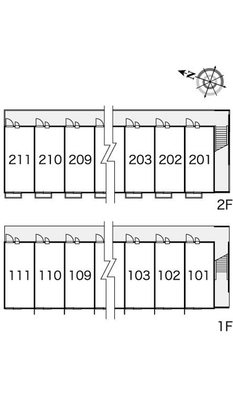 レオパレスアネックスＯＯＢＡ 間取配置図