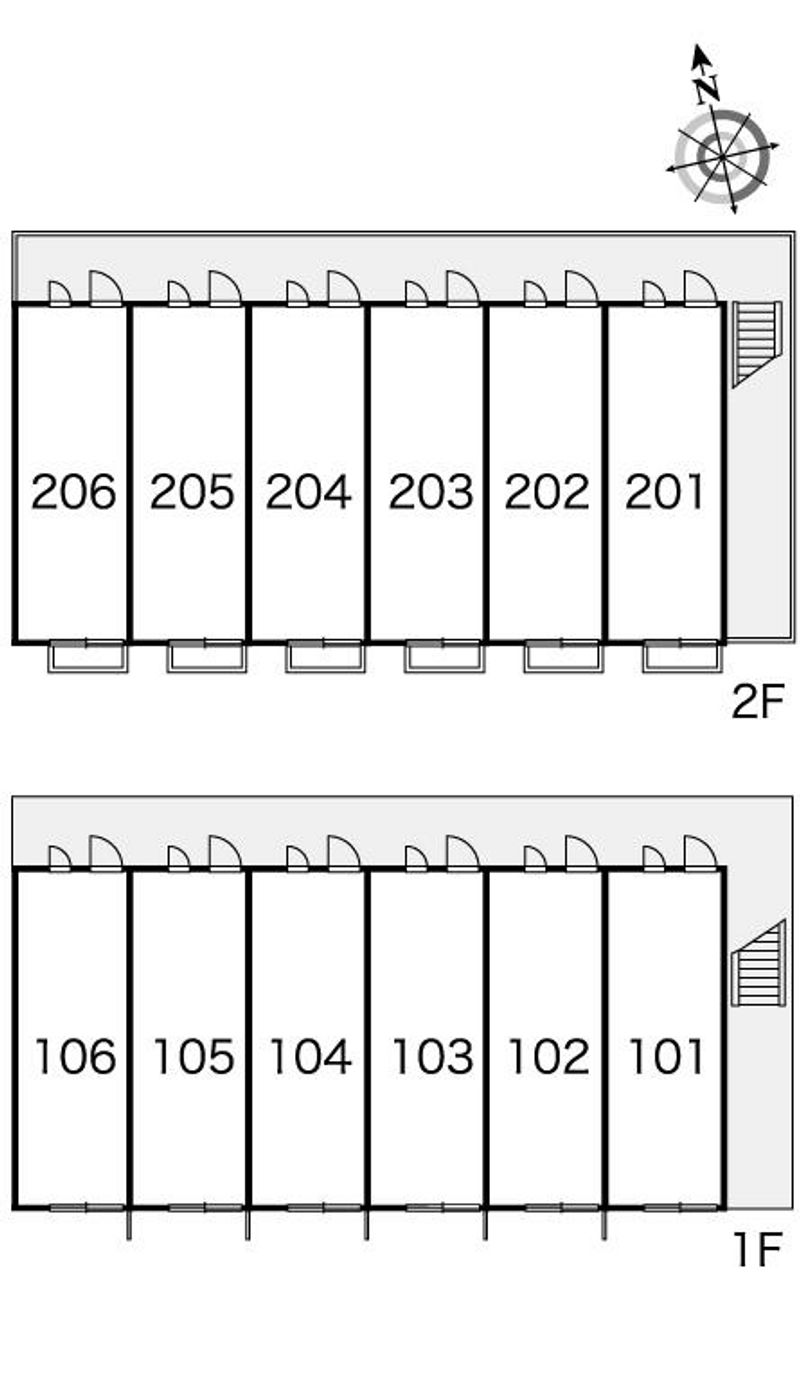 レオパレス希みが丘Ⅱ 間取配置図
