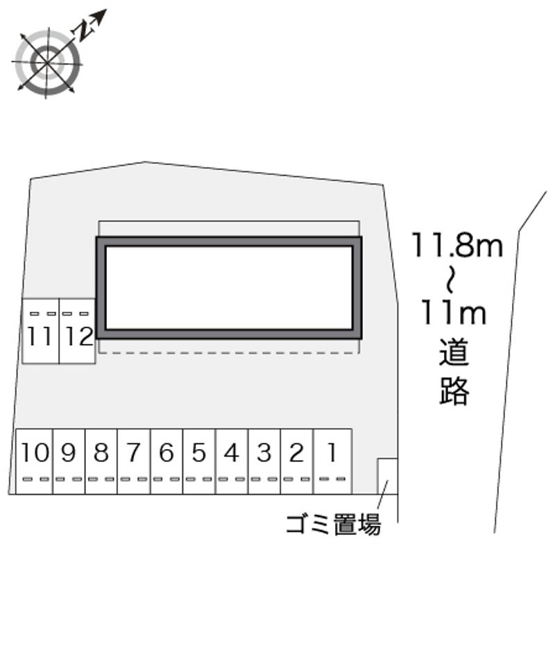 レオパレスタウンコート八幡 駐車場