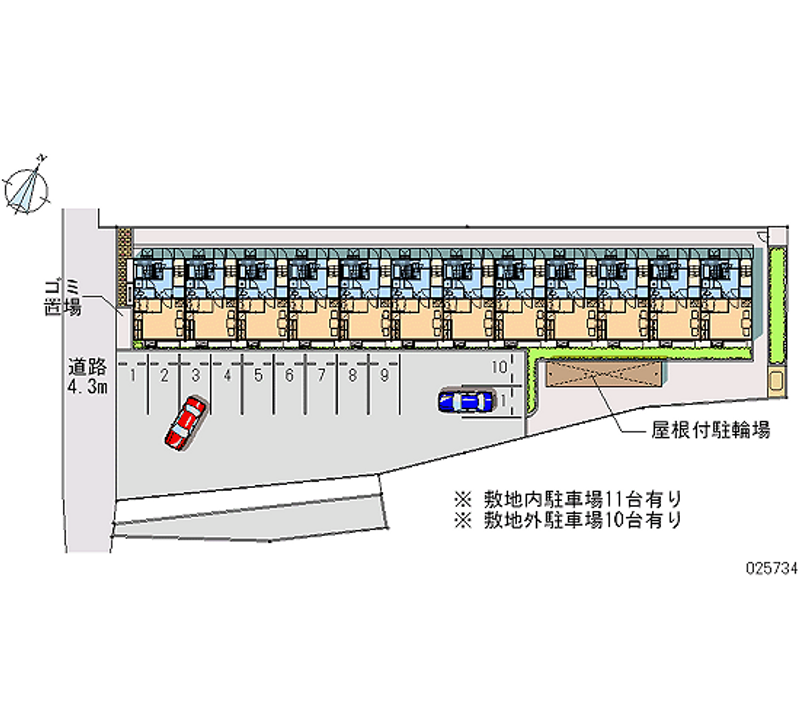 25734月租停车场