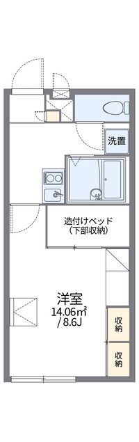 レオパレスミリオンベル 間取り図