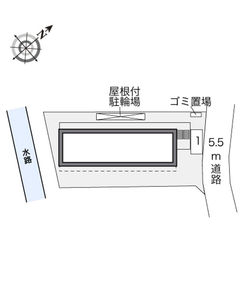 レオパレスプラザ　ハルⅠ 配置図