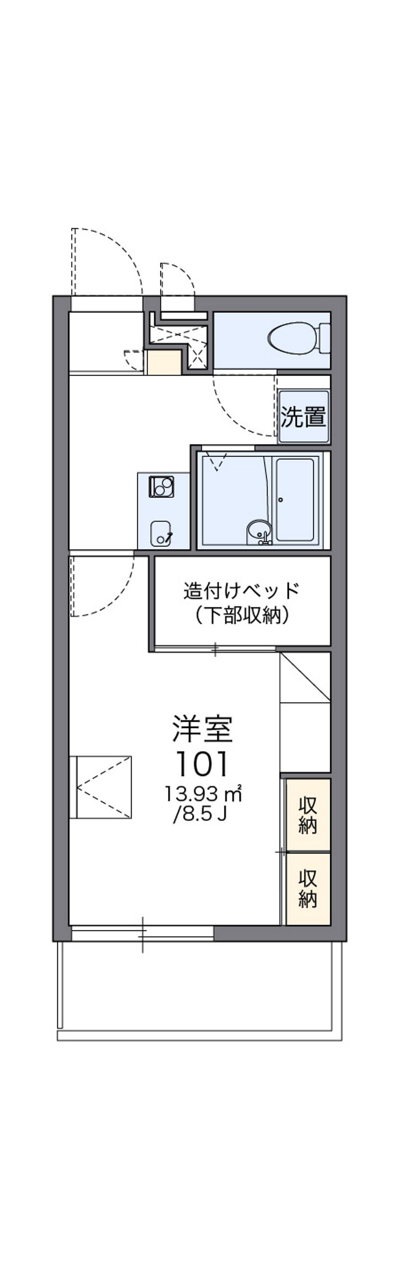 レオパレス日野ＯＧＭⅢ 間取図