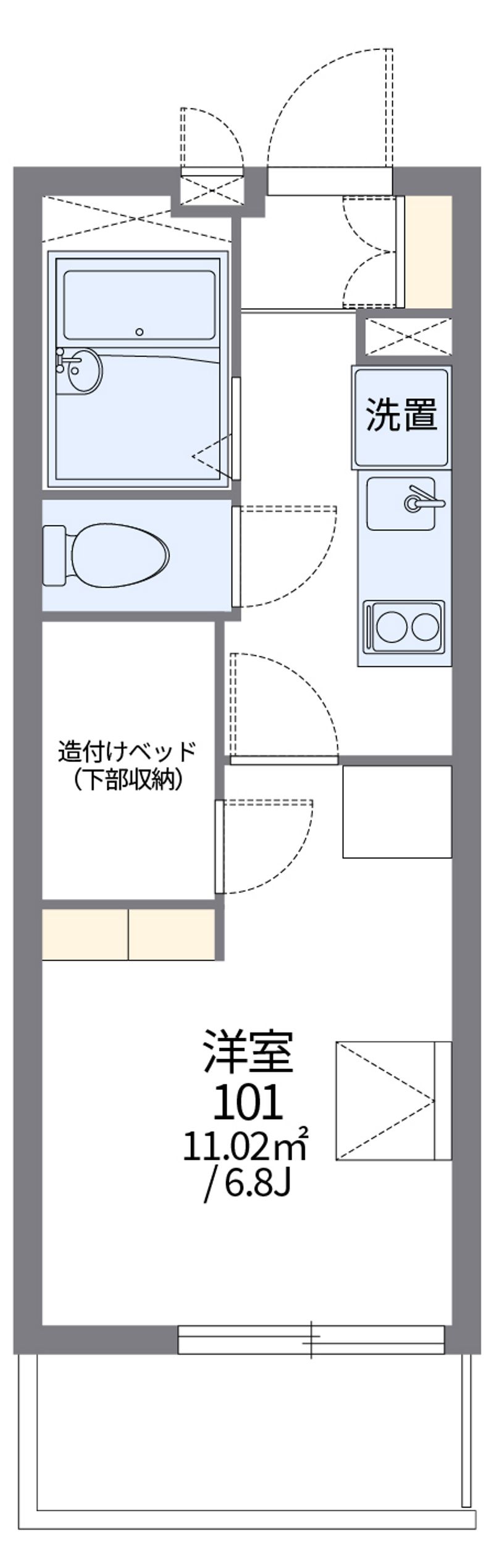 レオパレス九重 間取図