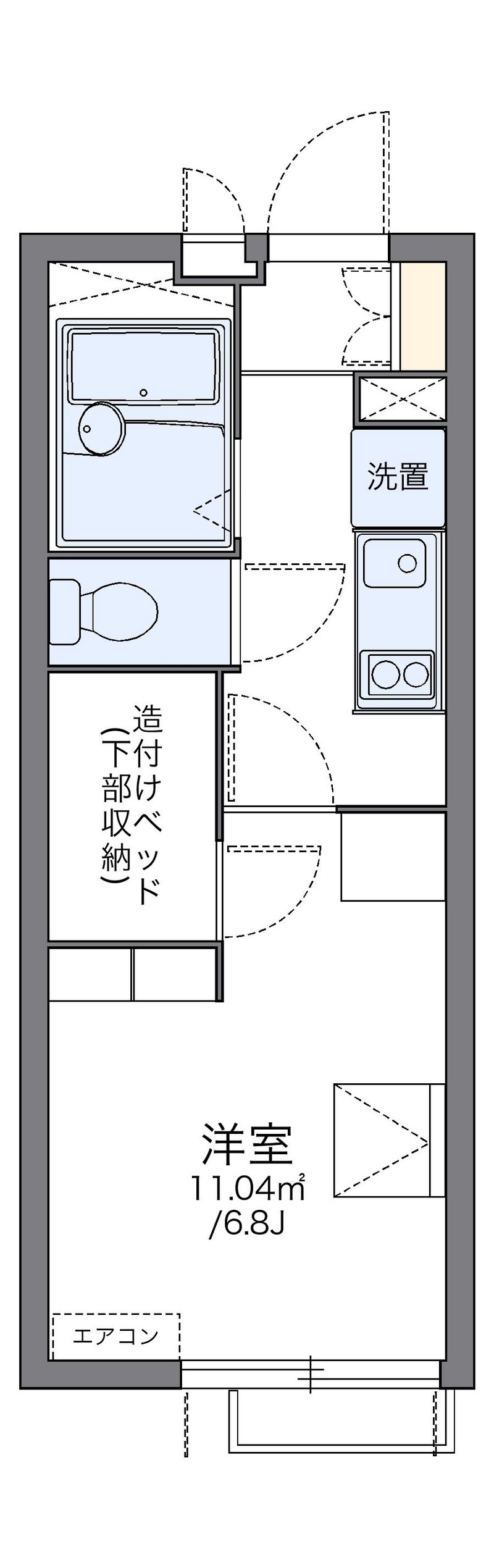 レオパレス華みずきⅣ号館 間取図