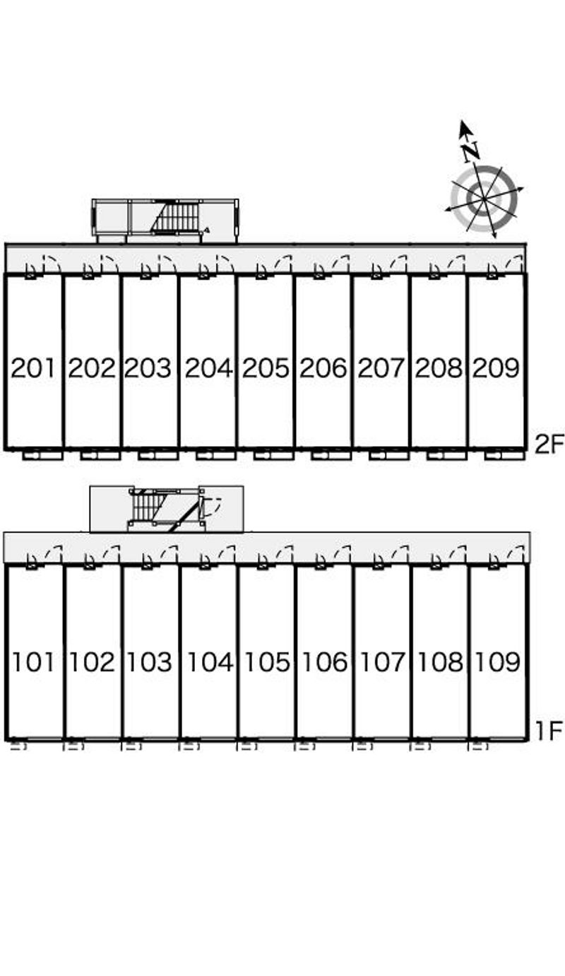レオパレスオータム　Ⅴ 間取配置図