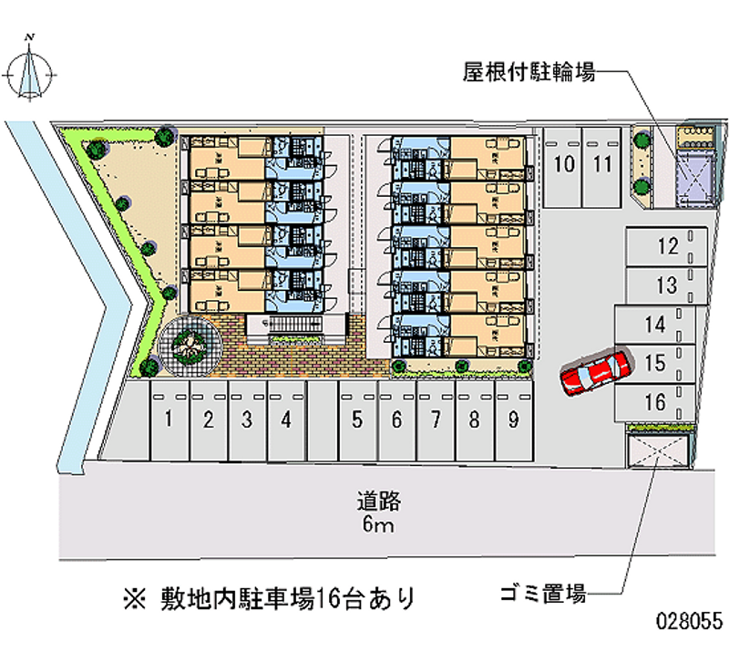 レオパレスハイツファースト 月極駐車場