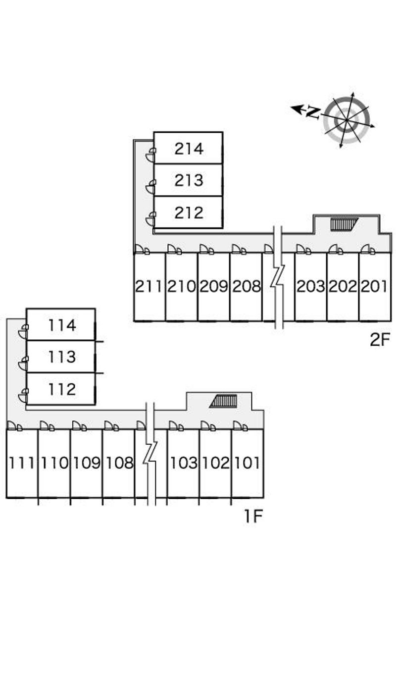 レオパレスリバティⅡ 間取配置図