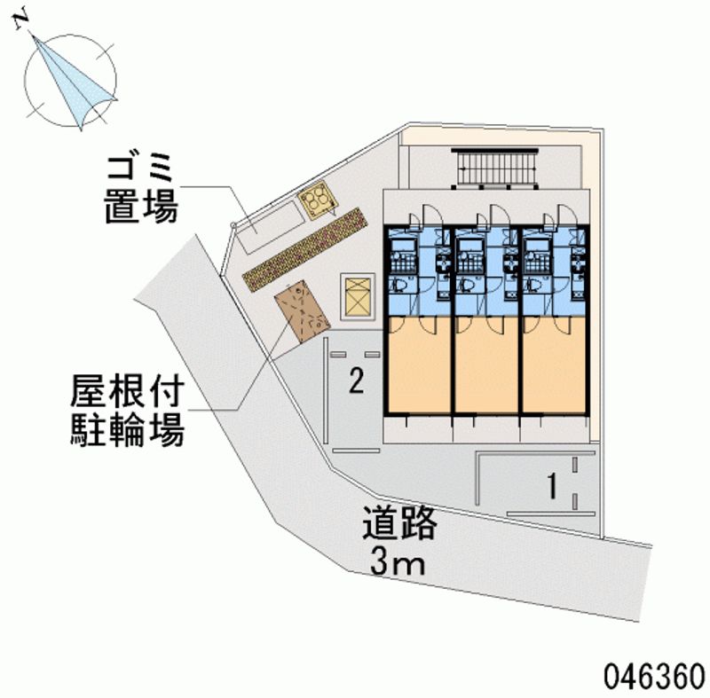 レオパレスＦｒｅｅＢｉｒｄ 区画図