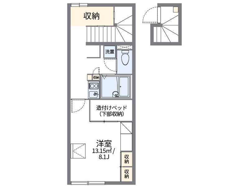 レオパレスたかのは 間取図