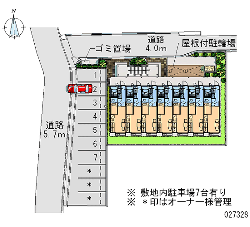 レオパレスマウントテンプル 月極駐車場