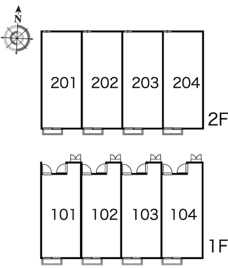 レオパレス六呂丸 間取配置図