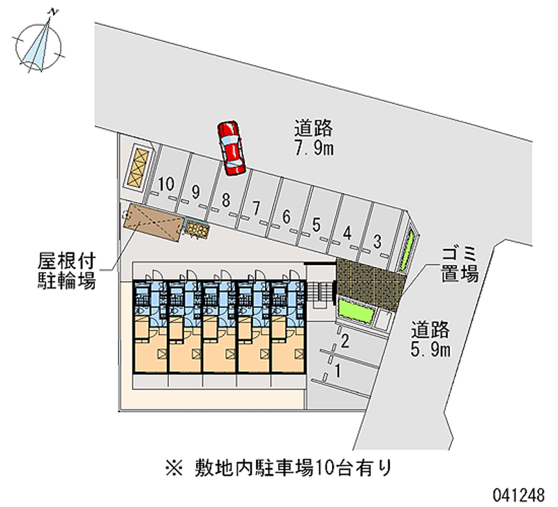 レオパレスベンリー中泉 月極駐車場