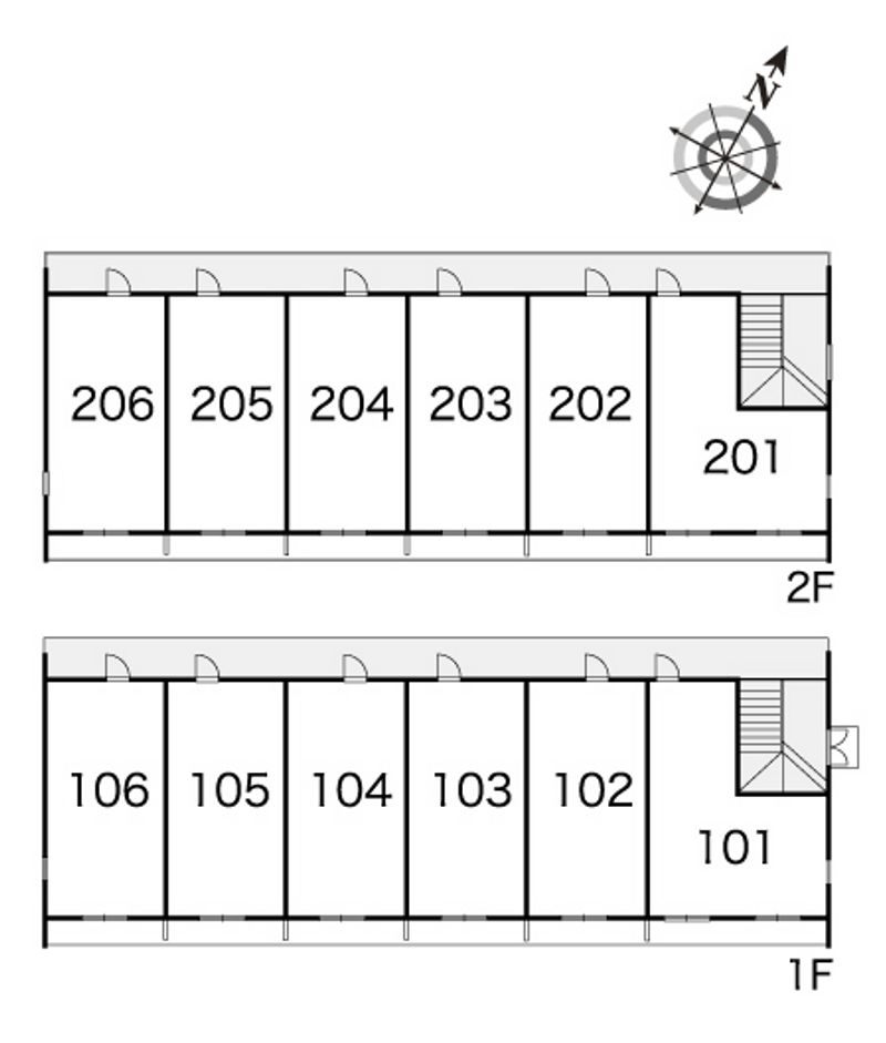 レオパレス若宮 間取配置図