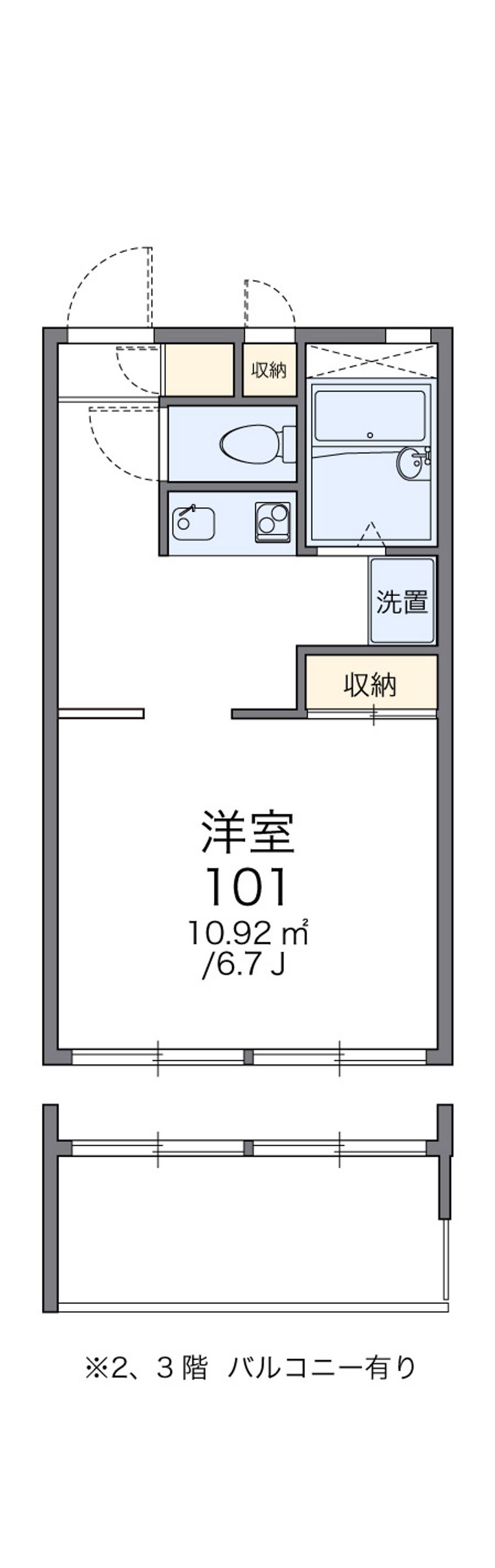 レオパレスロイヤル　ミヤケ 間取図