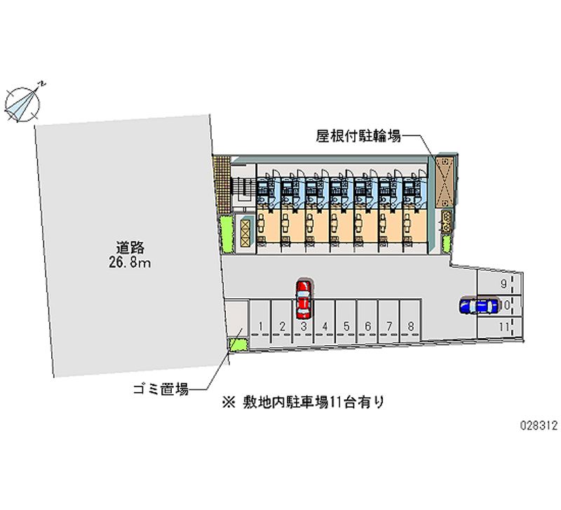 レオパレスサンハマチ 月極駐車場