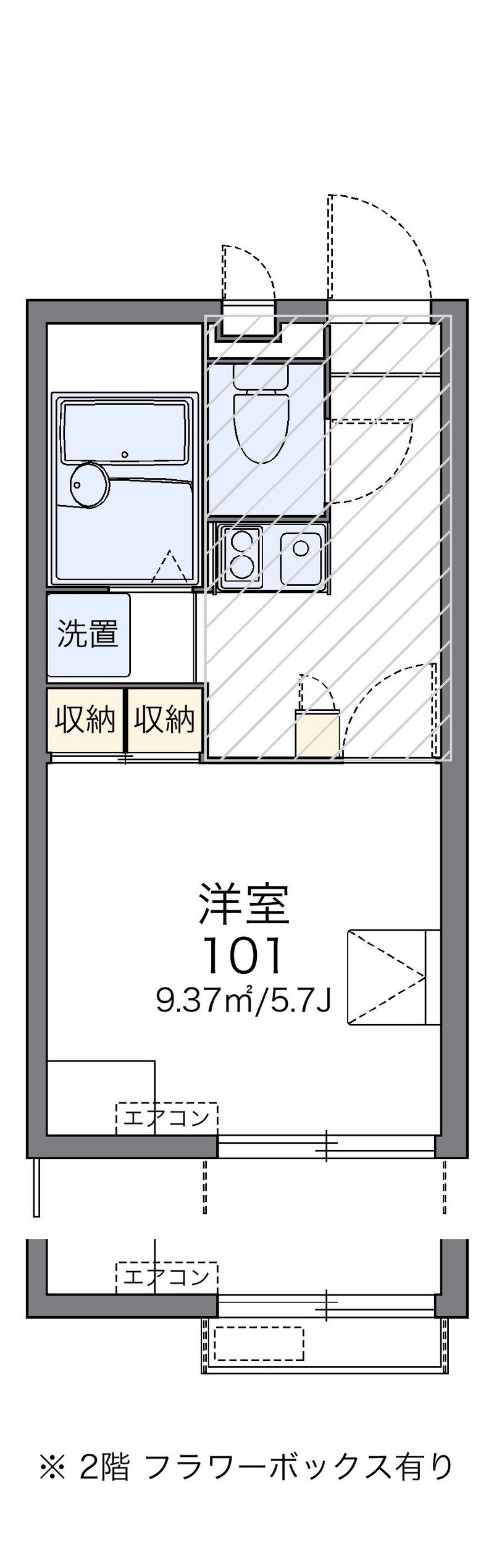 レオパレスベルウッド 間取図