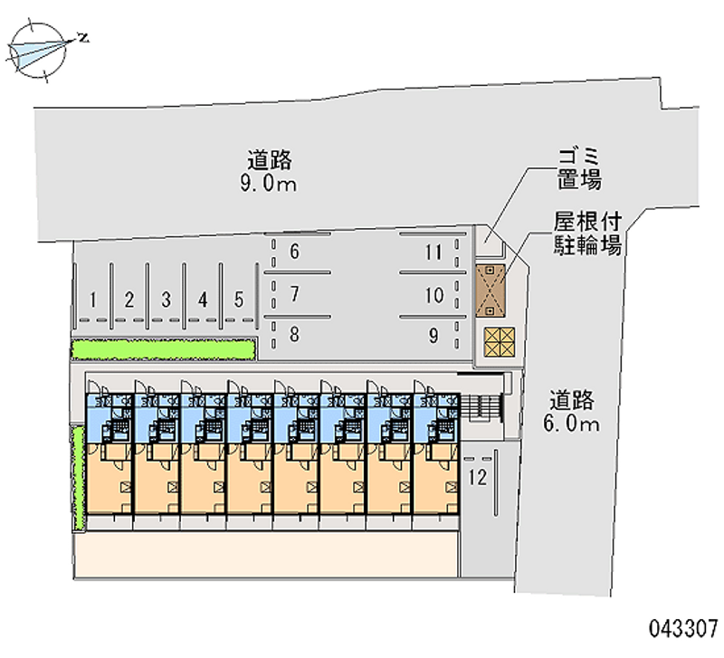 レオパレスビューテラス草内 区画図