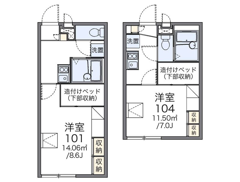 レオパレス三ッ松 間取図
