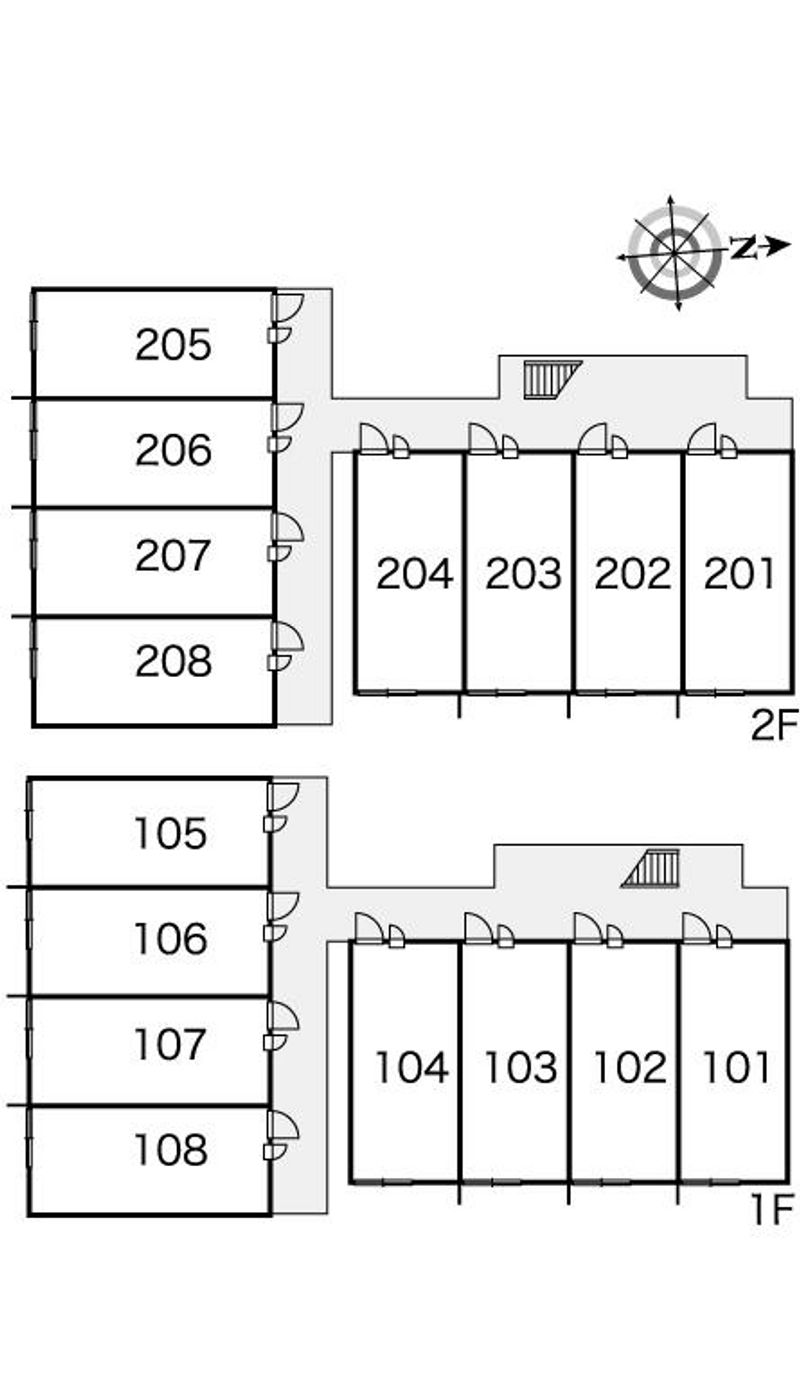 レオパレス日の出 間取配置図