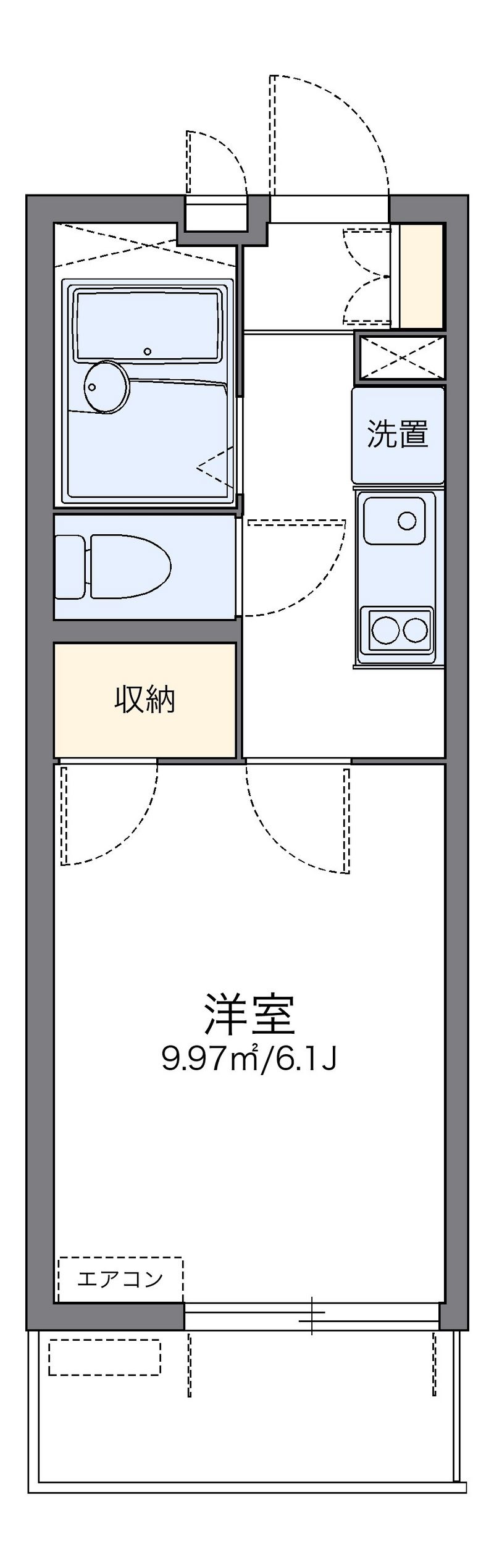 レオパレスルコントワール御影 間取図