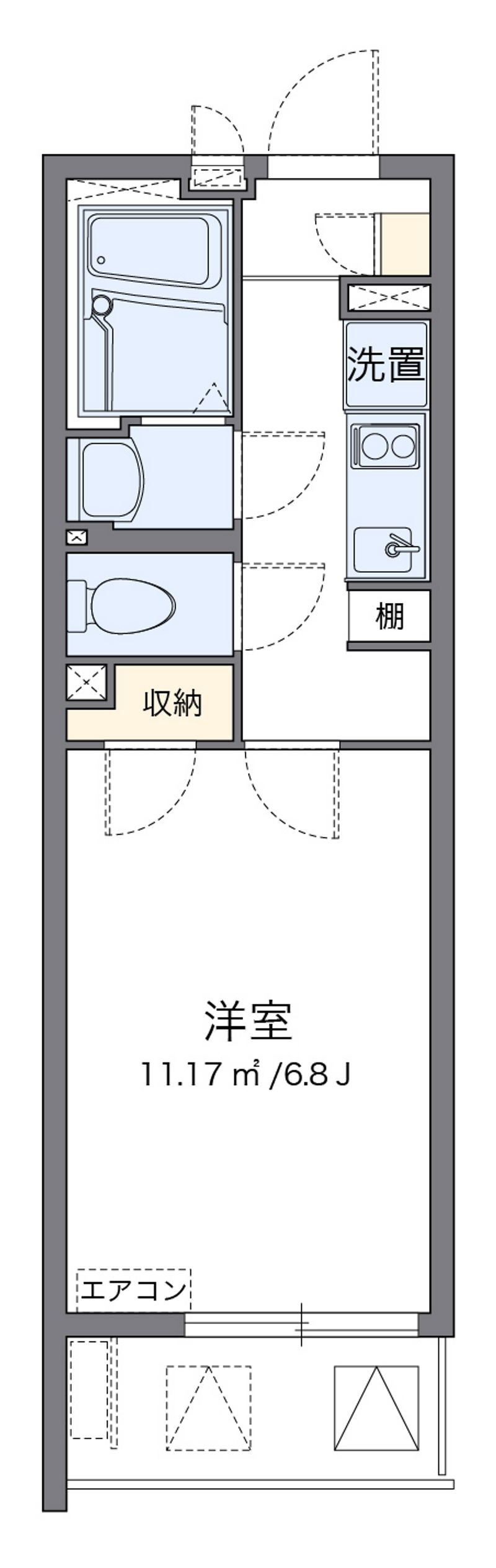 クレイノＵｊｉｎａ 間取図