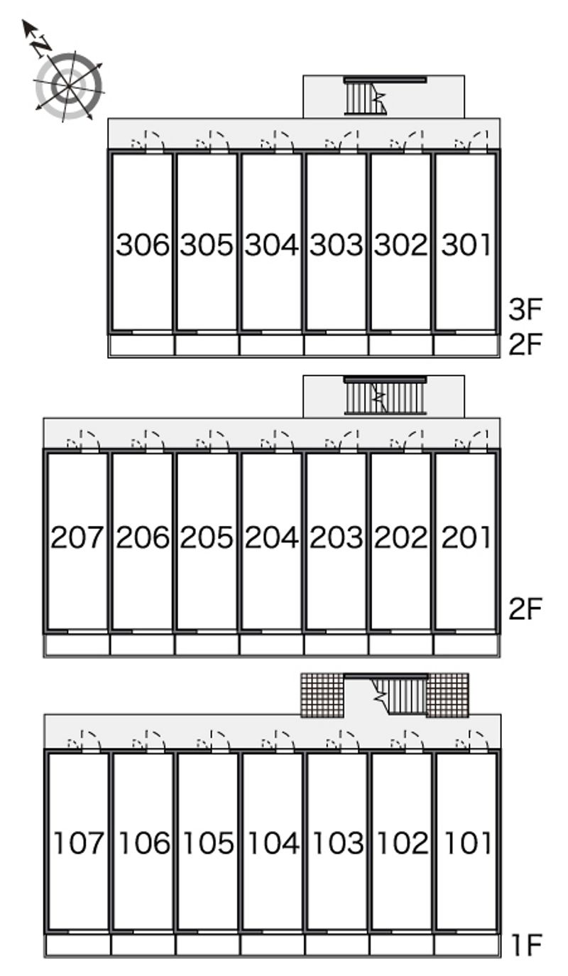 レオパレス田面 間取配置図