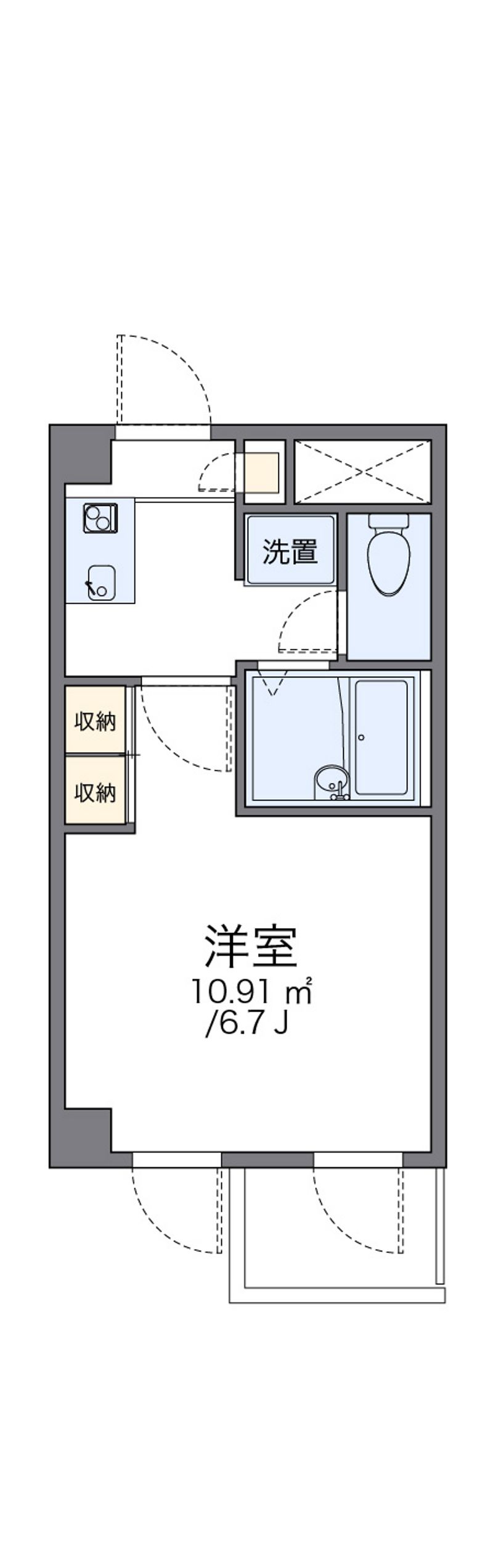 レオパレスひまわり 間取図